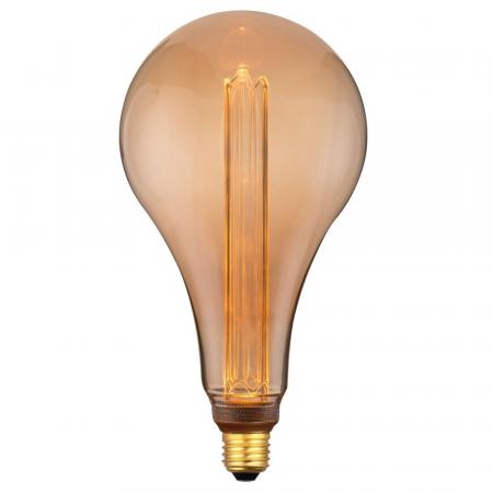 Nordlux E27 Giants Dekoratives  LED-Filament Leuchtmittel 3,5W Gold Fäden birnenförmig